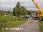 Kamenný kříž pod farou v Bělotíně od roku 2015